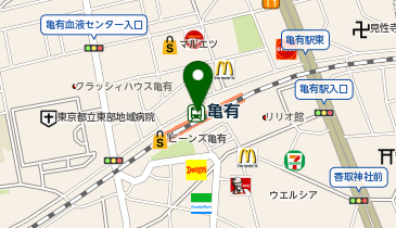 コクミンドラッグビーンズ亀有店の地図画像