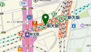 KoKuMiN アルデ新大阪店の地図画像