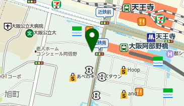 コクミンドラッグあべのキューズタウン店の地図画像