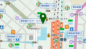 コクミンドラッグ博多地下店の地図画像