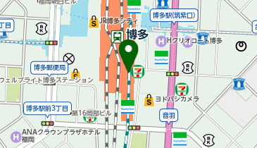 コクミンドラッグアミュエスト博多店の地図画像