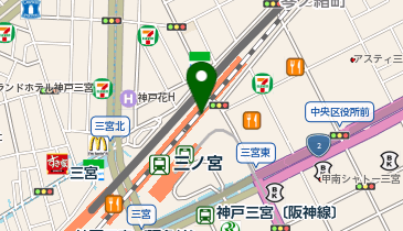 KoKuMiN JR三宮駅東口店の地図画像