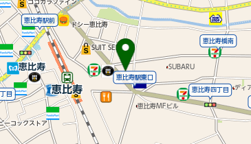 セカンドストリート恵比寿ブランド買取専門店の地図画像