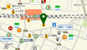 タリーズコーヒー グランデュオ立川店の地図画像