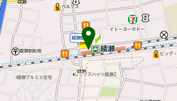 タリーズコーヒー 綾瀬駅前店の地図画像