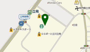 タリーズコーヒー &TEA ららぽーと立川立飛店の地図画像