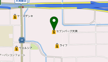 タリーズコーヒー セブンパーク天美店の地図画像
