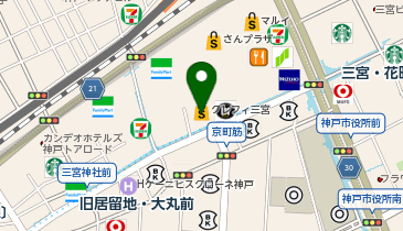 タリーズコーヒー &TEA クレフィ三宮店の地図画像