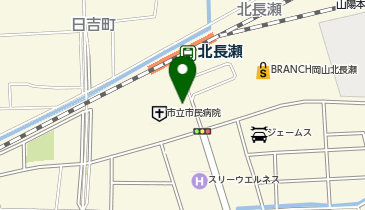 タリーズコーヒー 岡山市民病院店の地図画像