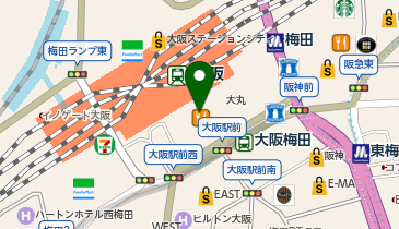 タリーズコーヒー 大丸梅田店の地図画像