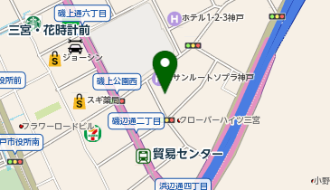 神戸会議室 Openoffice 神戸三宮南の地図画像