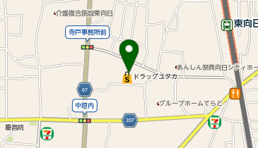 ドラッグユタカ 東向日店の地図画像