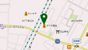 カワチ薬品 小山駅東通り店の地図画像