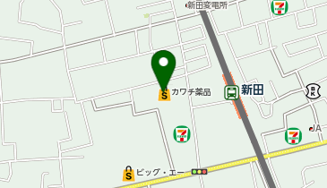 カワチ薬品 新田駅前店の地図画像