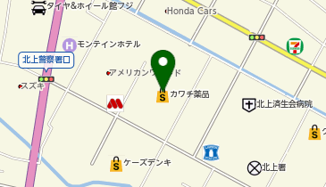 カワチ薬品 北上店の地図画像