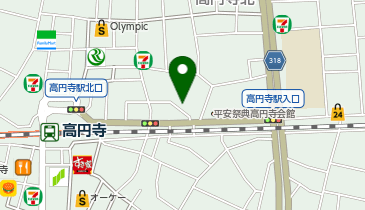 カーブス 高円寺の地図画像