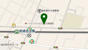 カーブス 京成大久保の地図画像
