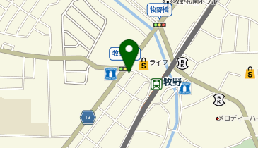 カーブス 枚方牧野の地図画像