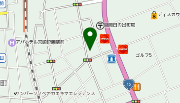 WASHハウス 延岡日の出店の地図画像