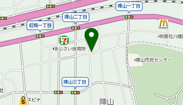 WASHハウス 陣山店の地図画像