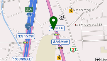 WASHハウス 下城野店の地図画像