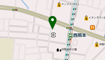 WASHハウス イオンタウン西熊本店の地図画像