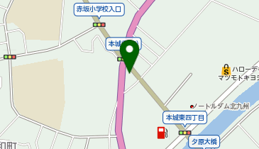 WASHハウス 本城東店の地図画像