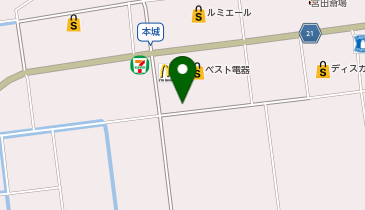 WASHハウス 宮若本城店の地図画像