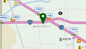 WASHハウス 八女大島店の地図画像