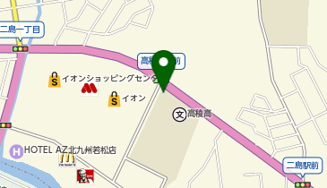 WASHハウス 若松二島店の地図画像