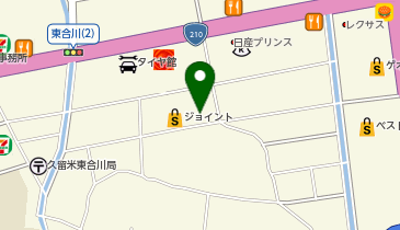 WASHハウス 久留米東合川店の地図画像