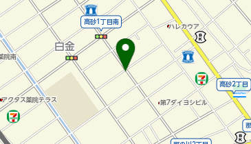 WASHハウス 福岡白金店の地図画像