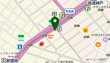 WASHハウス 神戸兵庫新開地店の地図画像