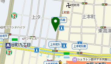 WASHハウス 大阪中央上本町西店の地図画像