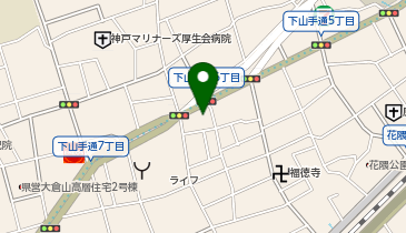 WASHハウス 神戸中央花隈店の地図画像