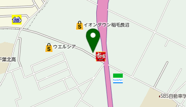 WASHハウス イオンタウン稲毛長沼店の地図画像