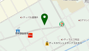 WASHハウス 熊本月出店の地図画像