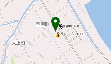 WASHハウス 今治本町店の地図画像