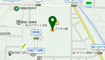 リンガーハット アリオ八尾店の地図画像