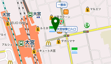 リンガーハット 大宮駅東口店の地図画像