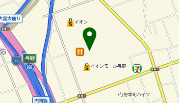 バケット イオンモール与野店の地図画像