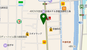 鎌倉パスタ ユニゾイン京都河原町四条店の地図画像