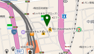 Seria NU茶屋町プラス店の地図画像