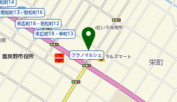 JAふらの フラノマルシェオガールの地図画像