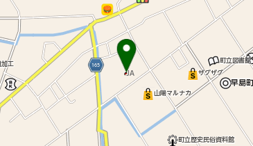 JA晴れの国岡山 早島町直売所ふれあい青空市の地図画像