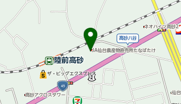 JA仙台 農産物直売所 たなばたけの地図画像