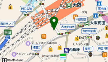 コメダ珈琲店 KITTE大阪店の地図画像
