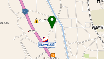 コメダ珈琲店 ピュア高山店の地図画像