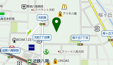 コメダ珈琲店 アリオ八尾店の地図画像