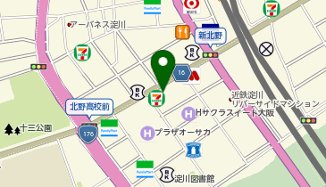 東進ハイスクール  東進衛星予備校 十三新北野校の地図画像